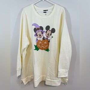 Lane Bryant Sz 26/28 Disney Mickey Minnie Mouse Rhinestone Halloween Sweatshirt